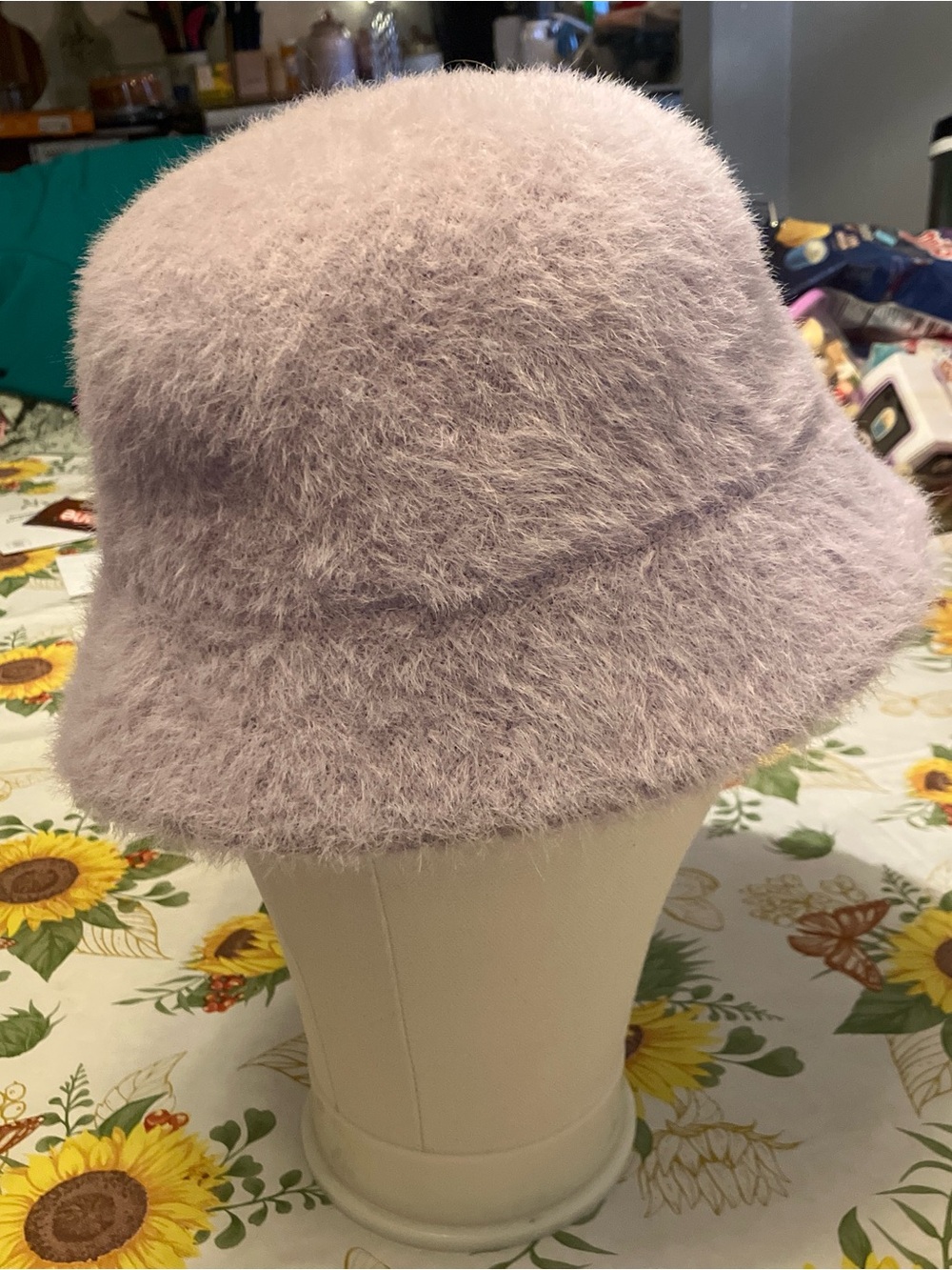 H&M Lilac Fuzzy Bucket Hat - Women's Cozy Accessory